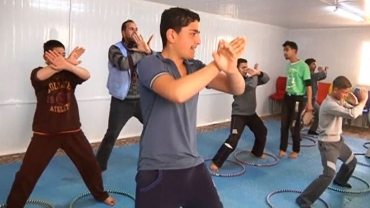 رياضة الكابويرا في مخيم الزعتري