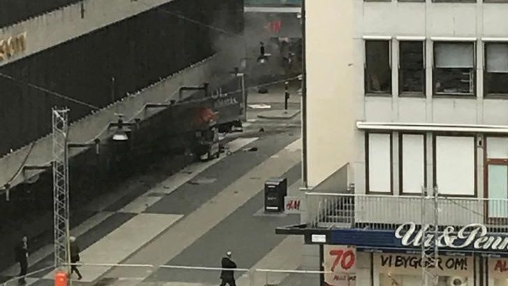 موقع الهجوم في العاصمة السويدية ستوكهولم 
