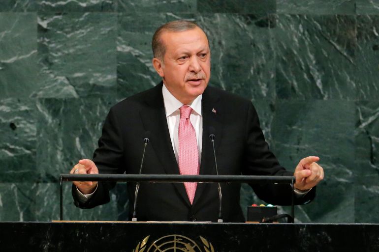  الرئيس التركي رجب طيب أردوغان أمام الأمم المتحدة
