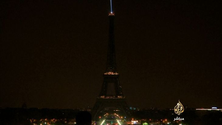 أُطفئت الأنوار في برج إيفل بباريس لتأبين لضحايا هجوم مقديشو