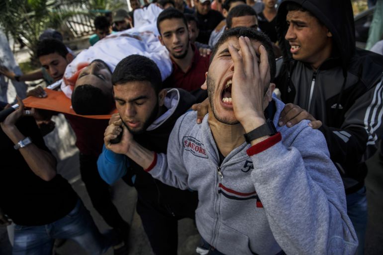 تشييع جنازة شهيد فلسطيني في قطاع غزة