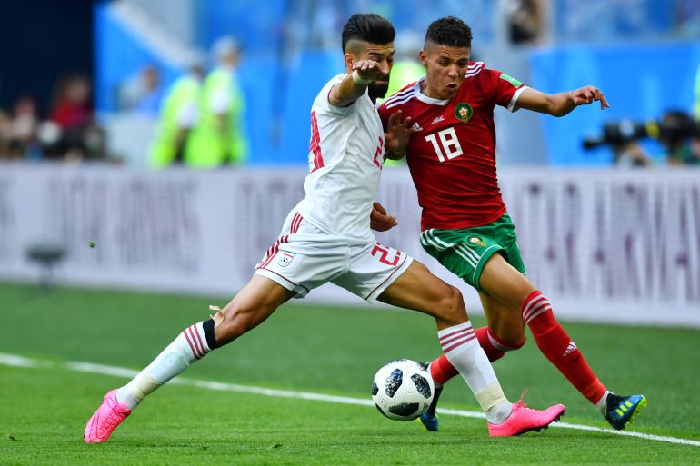 إيران حققت فوزا مفاجئا بهدف على المغرب في أولى مباريات الفريقين بالمجموعة الثانية لكأس العالم