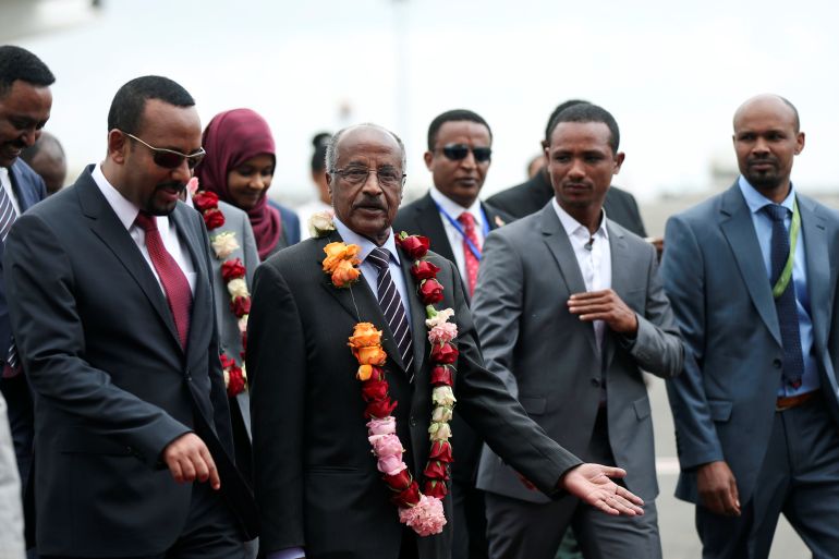 رئيس الوزراء الإثيوبي أبي أحمد يستقبل وزير الخارجية الإريتري عثمان صالح