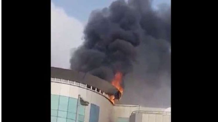 حريق في مجمع تجاري في جدة