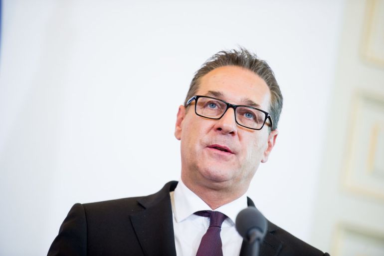 هاينز كريستيان شتراخه، نائب المستشار النمساوي وزعيم "حزب الحرية" اليميني المتطرف 