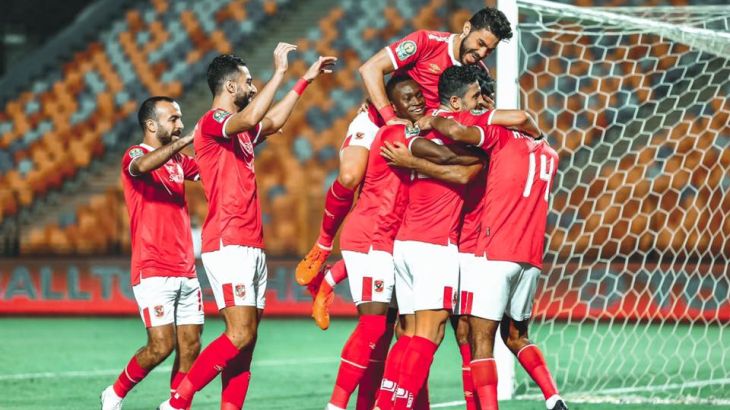 احتفال لاعبي الأهلي المصري بالوصول للمباراة النهائية في دوري أبطال أفريقيا