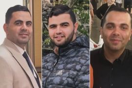 الشهداء الثلاثة أبناء إسماعيل رئيس المكتب السياسي لحركة حماس (منصات التواصل الاجتماعي)