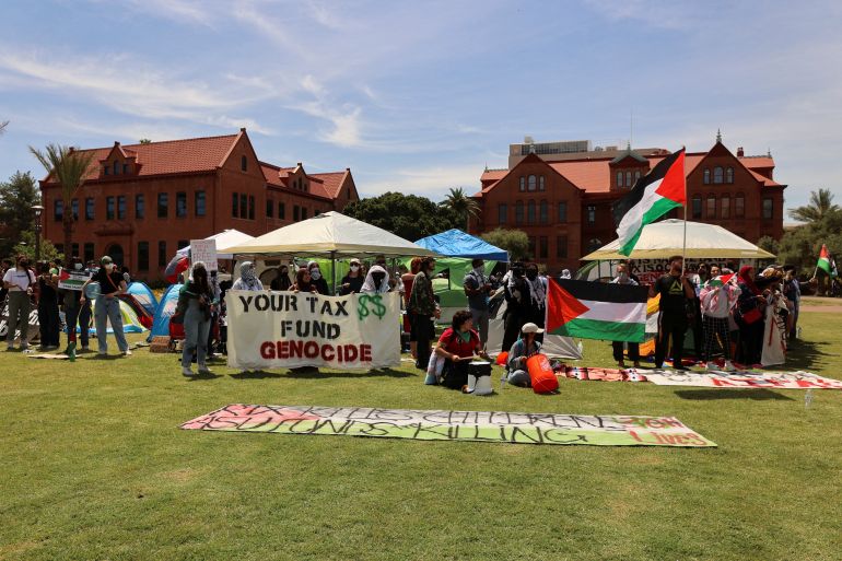 امتداد المظاهرات الداعمة لغزة في أمريكا إلى جامعة أريزونا