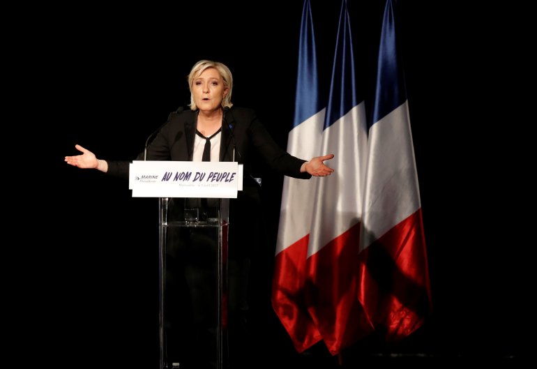 مرشحة اليمين المتطرف الفرنسي للرئاسة مارين لوبان