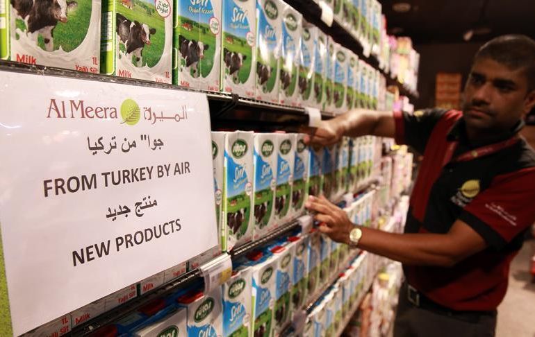 ارتفعت الصادرات التركية إلى قطر لثلاثة أمثال مستوياتها الطبيعية منذ بدأت دول الحصار إجراءاتها ضد الدوحة 