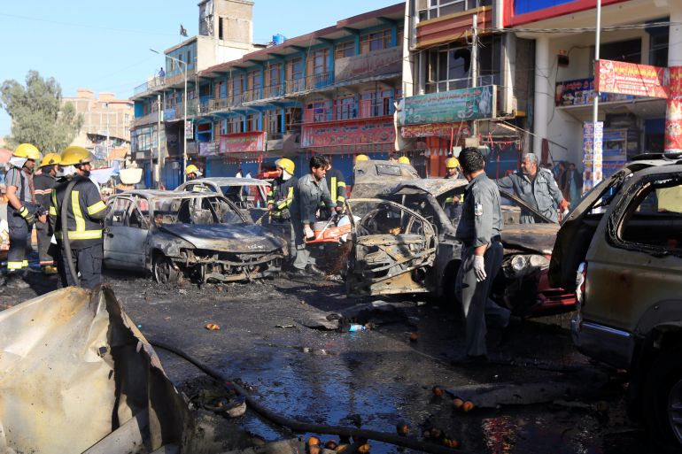 انفجارا وقع في وسط مدينة جلال أباد بشرق أفغانستان أودى بحياة أفراد من أقلية السيخ 