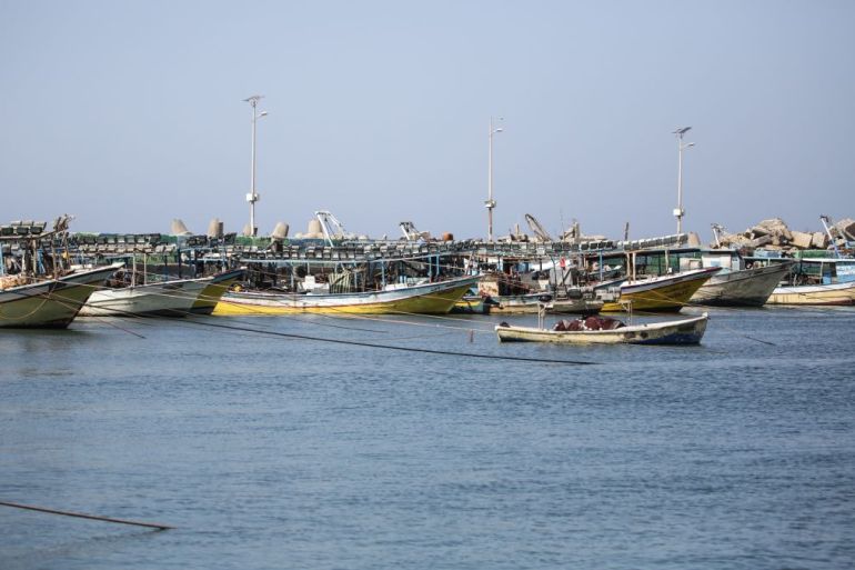 قوارب الصيد على شواطئ غزة