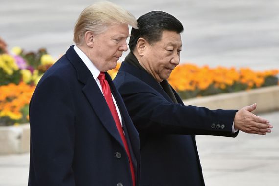 الرئيس الصيني شي جين بينغ والرئيس الأمريكي دونالد ترمب