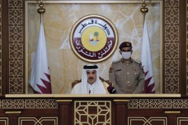 أمير قطر الشيخ تميم بن حمد آل ثاني يلقي خطابا في مجلس الشورى