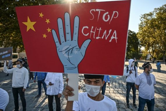 مظاهرة في إسطنبول ضد الممارسات الصينية بحق الأويغور