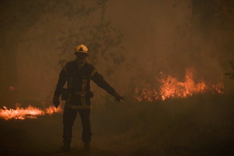 حرائق الغابات في جنوب غرب فرنسا