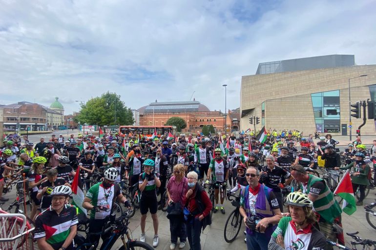مسيرة دراجات داعمة للقضية الفلسطينية