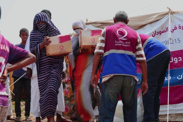 مساعدات قطرية للمتضررين من السيول في السودان