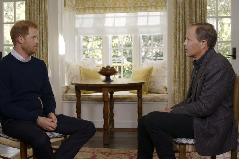 الأمير هاري في مقابلة مع تلفزيون آي. تي. في