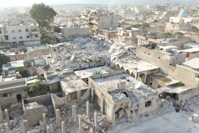 آثار الزلزال على شمال سوريا