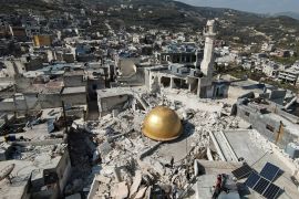 أحد المساجد المدمرة جراء الزلزال في سوريا