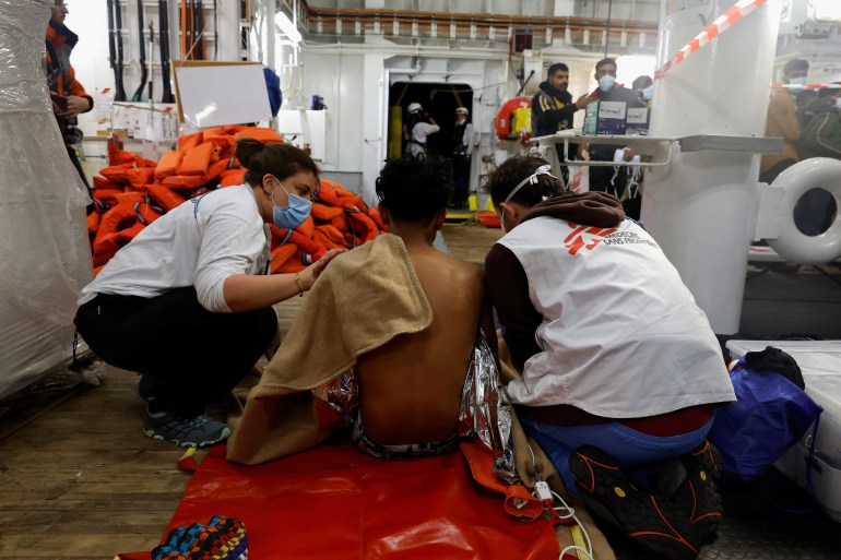 MSF rescue ship Geo Barents rescues migrants in the Mediterranean