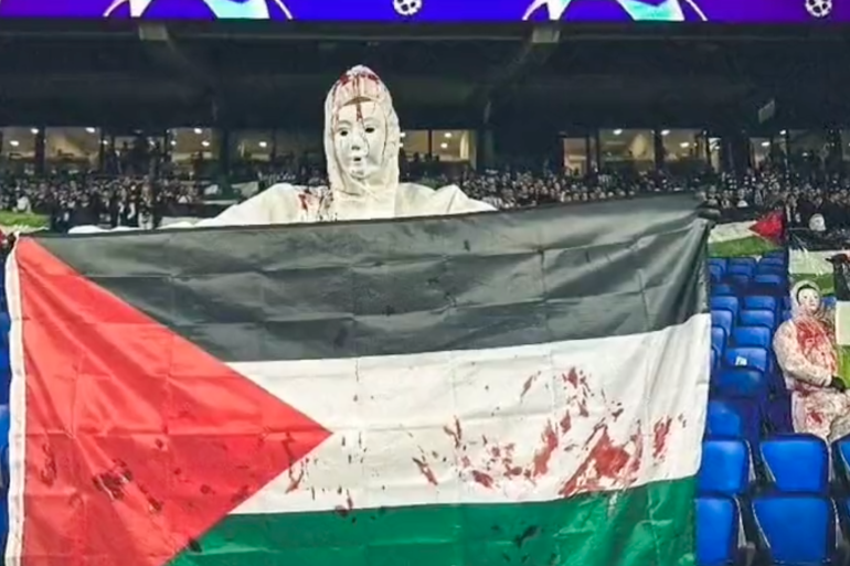 جماهير ريال سوسيداد تضامن مع غزة بطريقة مبتكرة